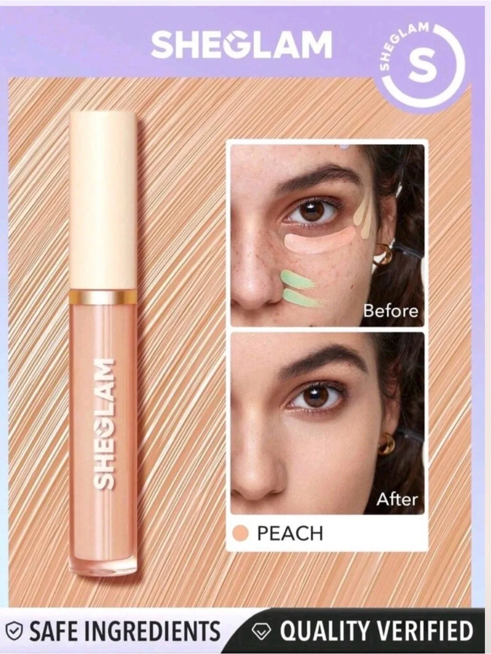 Sheglam Color Correcting Concealer - peach color